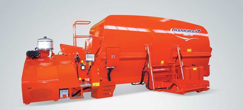 Horizontal mixing wagon - SAMURAI 7 MD  - SEKO INDUSTRIES - stationary / side discharge / 2-auger