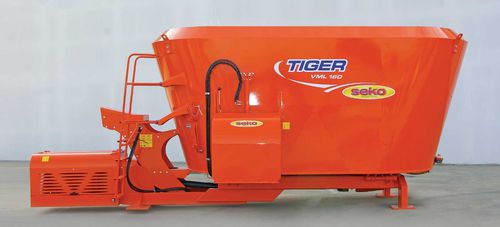 Vertical mixing wagon - TIGER V2 ME  - SEKO INDUSTRIES - stationary / side discharge / 2-auger