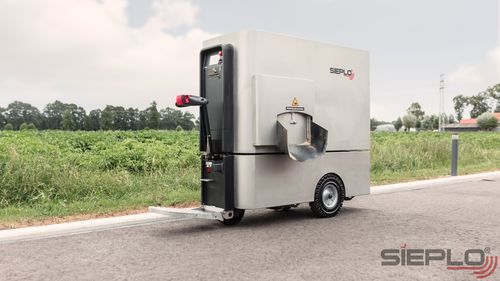Horizontal feed mixer - Sieplo MD mixing wagon - Sieplo BV - self-propelled / side discharge / 2-auger