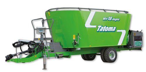 Vertical mixer - MV-14-DT, MV-16-DT, MV-18-DT, MV-20-DT, MV-22-DT - TATOMA - towed / rear discharge / 2-auger