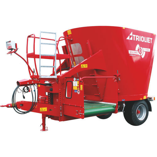 Vertical mixing wagon - Solomix 1 VLH - Trioliet B.V. - towed / side discharge / single-auger