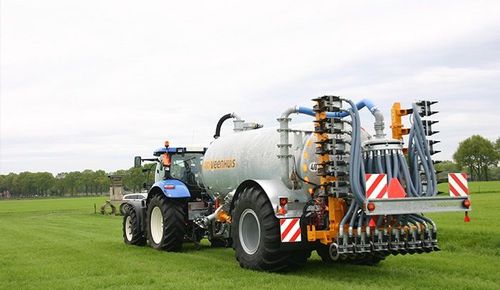 Single-axle slurry tanker - ECOVAC  - Veenhuis Machines BV - towed / vacuum / with injector
