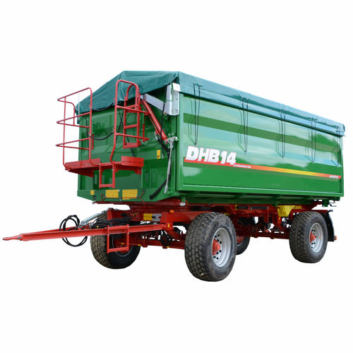 Tipping trailer - DHB 14 - METALTECH - 2-axle / agricultural / 14 tons