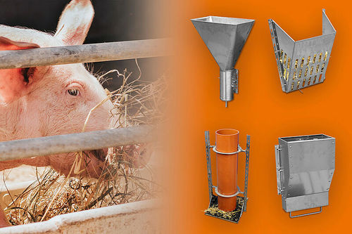 Straw dispenser - Big Dutchman - for livestock farming / for pigs