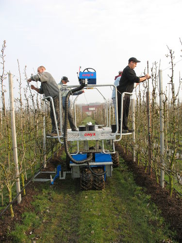 Orchard harvest trolley - Onyx series - Agricom - self-propelled / adjustable-height