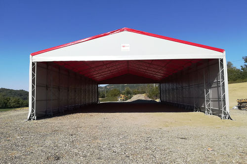 Hay storage tunnel - DUE A s.r.l. - modular / disassemblable / steel frame