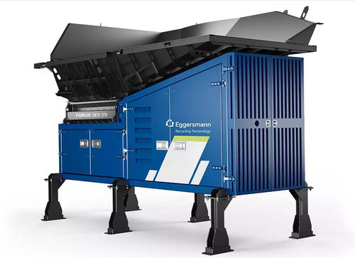Stationary bio shredder - FORUS SES 25 - Eggersmann Recycling Technology - electric / hydraulic supply