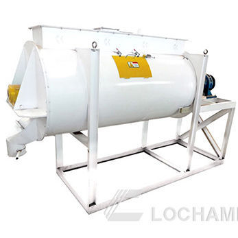 Horizontal mixer - SHW series - Henan LONGCHANG Machinery Manufacturing Co., Ltd. - stationary / side discharge / 2-auger