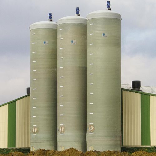 Grain silo - PMV	 - M.I.P. NV - Mertens Industrial Products - for animal feed / plastic / round