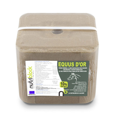 Horse lick block - EQUUS D’OR - NUTRIBLOCK - with trace elements / vitamins / for digestion