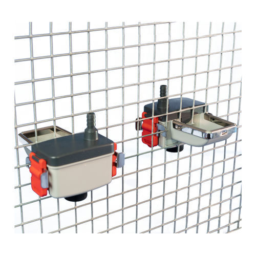 Rabbit waterer - Easy Fix - Olba B.V. - bowl / automatic / steel