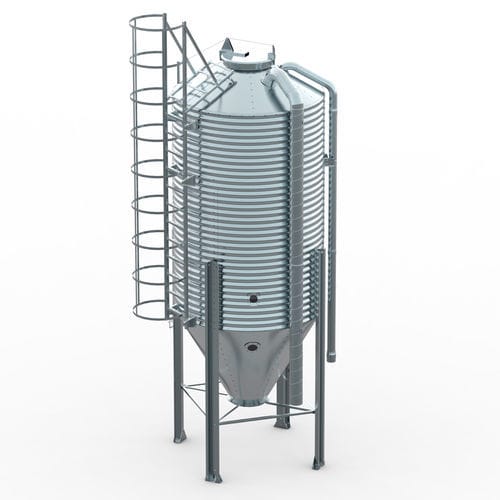 Food product silo - 180 series - POLnet Sp. z o.o. i Wspólnicy - steel / cone-bottom