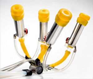 Cow milking cluster - BIO-MILKER®  - Siliconform - 4 teat cups