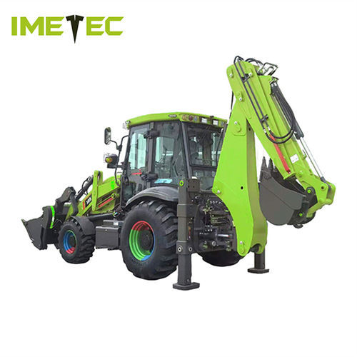 Rubber-tired loader - Tai'an Yimeite Machinery Co., Ltd. - with backhoe / with cab