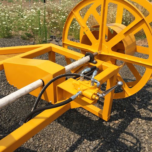 Irrigation hose reel GK G K Machine, Inc. hydraulic drive