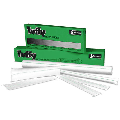 Sleeve milk filter - TUFFY® series - Schwartz Manufacturing Company - white