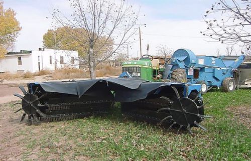 Tractor-mounted sweeper - V - Weiss McNair LLC. - groundcare / nuts / front-mount