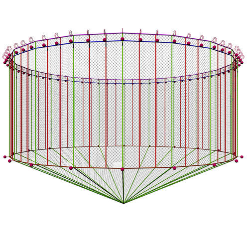 Basin separation aquaculture net - CYLINDER - Hvalpsund Net a/s - nylon / Dyneema® / knotless