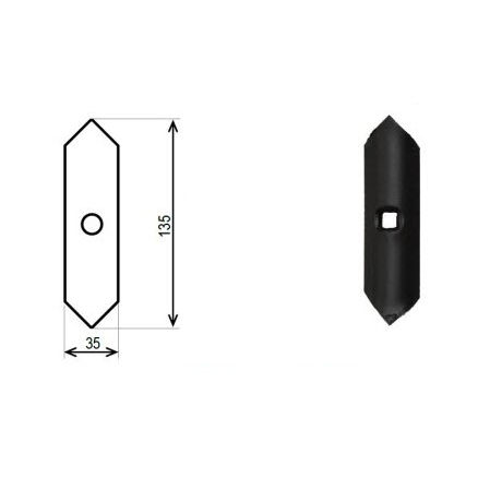 Chisel point - Agricast - for cultivators / universal / bolt-on