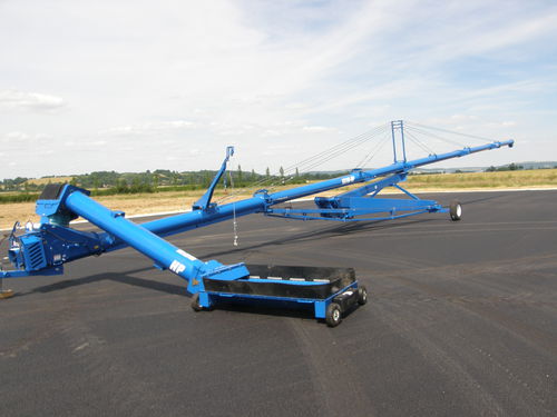 Trolley conveyor - vis sur chariot avec trémie - AGRICONSULT - screw / mobile / inclined