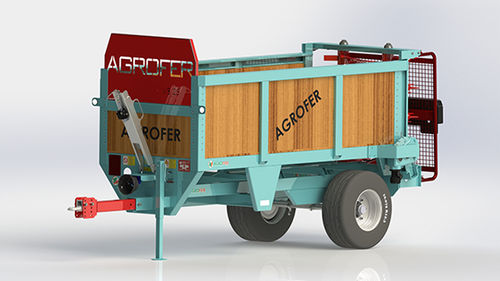 Towed manure spreader - VB - Agrofer SRL - verticals beaters / single-axle