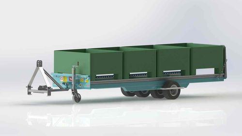 Flatbed trailer - ECO S - Agrofer SRL - 2-axle / agricultural / 0 t...10 t