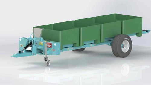 Flatbed trailer - TELESCOPIC - Agrofer SRL - single-axle / agricultural ...