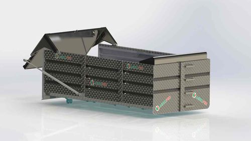 Dump trailer - CONTAINER - Agrofer SRL - 2-axle / agricultural / 5 ton