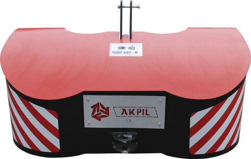 Monobloc counterweight - Akpil - rear / front / with tool box