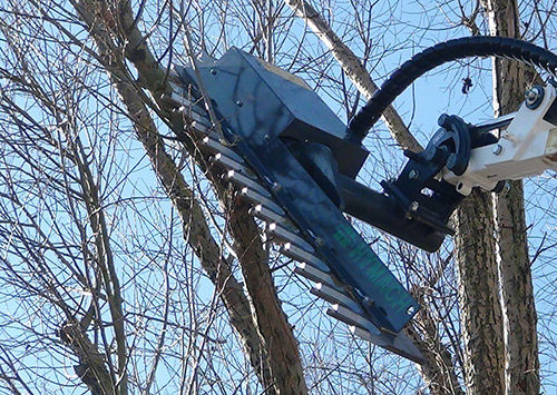 Hydraulic hedge trimmer - Hymach srl - mounted