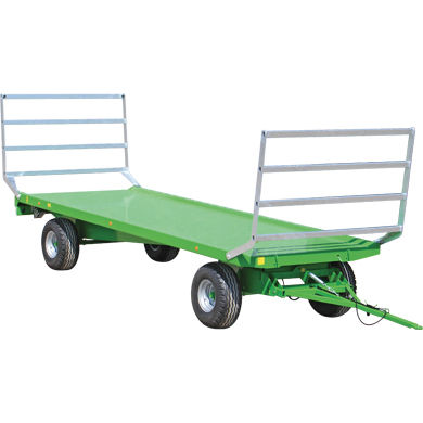 Flatbed trailer - PP Series - Ponge - mounted / 2-axle / for bales