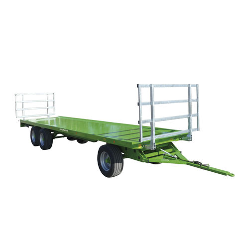 Flatbed trailer - PP Series - Ponge - mounted / 3-axle / for bales