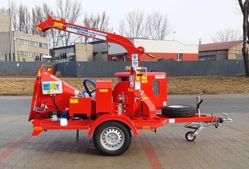 Towed wood chipper - SKORPION 160 SD - Teknamotor - diesel engine / hydraulic supply