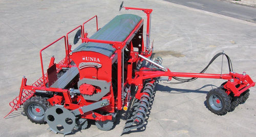 Mechanical seed drill - AMBER 900/1200 - Unia - tractor-mounted / 3-point hitch
