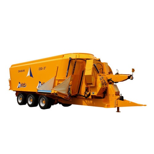 Vertical mixing wagon - DRAKKAR 230-3T - Belair - towed / side discharge / 3-auger