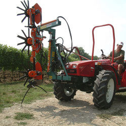 Vineyard vine trimmer - Colombardo - tractor-mounted / rotary-knife / hydraulic