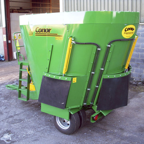 Vertical feed mixer - CV Series - Conor Engineering - towed / single-auger / with weighing system