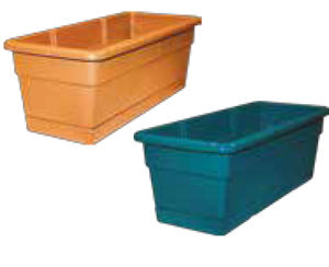 Plastic pot - YANBT Series - Cetin Elektro Plastik A.S. - rectangular / brown / green