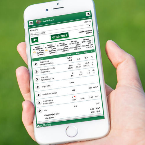Monitoring mobile app - PinovaMobile - Pinova ltd. - data management / statistical analysis / weather data analysis