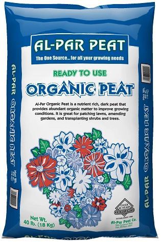Potting soil growing medium - Organic Peat - Al-Par Peat Company - bagged