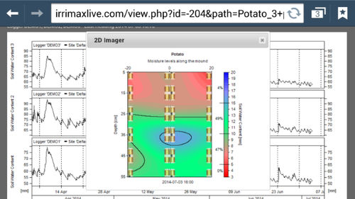 Monitoring software - IrriMAX Live - Sentek - calibration / irrigation management / irrigation