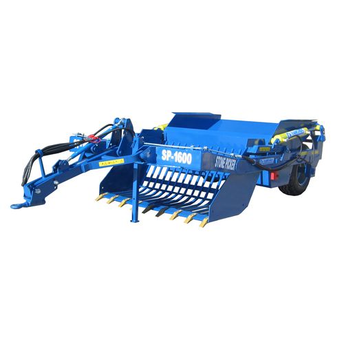 Tractor rock picker - SP series - DI RAIMONDO - unload to trailer