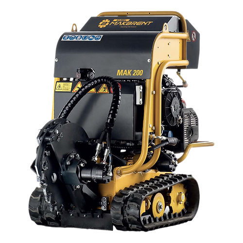 Single-wheel trencher - MAK 200 - MAKBRENT - for skid steer loaders