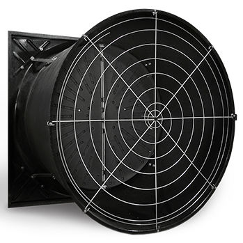 Farm building fan - MEGA FLOW 58C - CUMBERLAND - for air circulation / wall-mounted / fiberglass