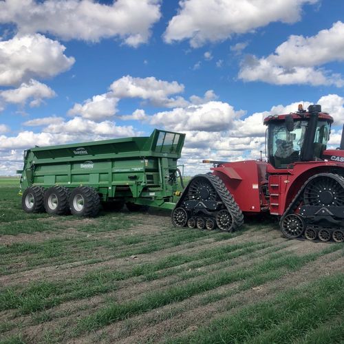 Towed manure spreader - 380 HD HBD - G.T. Bunning & Sons Ltd - horizontals beaters / 3-axle