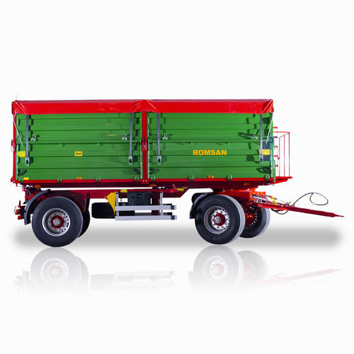 Tipping trailer - R140CSGA4P-LONG - ROMSAN TARIM SAN. VE DIŞ TİC.A.Ş. - mounted / 2-axle / agricultural