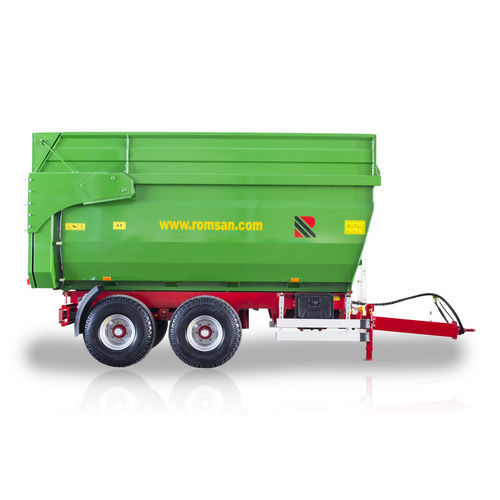 Tipping trailer - R080TAHKP4 - ROMSAN TARIM SAN. VE DIŞ TİC.A.Ş. - mounted / tandem axle / agricultural