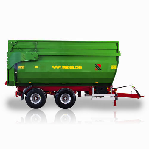 Tipping trailer - R100TAHKP4 - ROMSAN TARIM SAN. VE DIŞ TİC.A.Ş. - mounted / tandem axle / agricultural