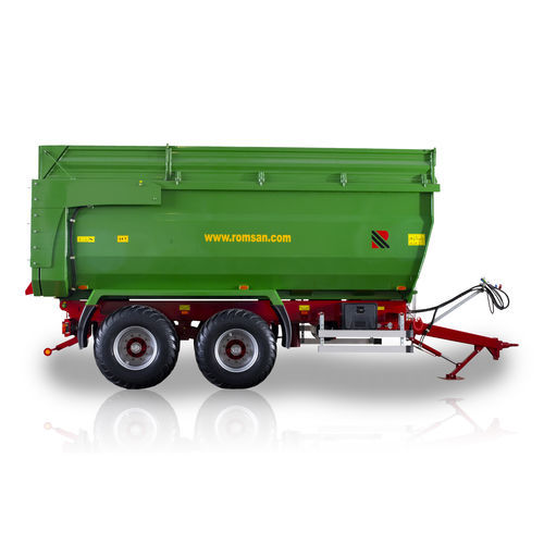 Tipping trailer - R140TAHKP4 - ROMSAN TARIM SAN. VE DIŞ TİC.A.Ş. - mounted / tandem axle / agricultural