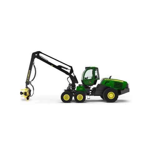 Rubber-tired forestry harvester - 1070G - John Deere Forestry - with crane